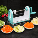 C317 Multifunctional Household Kitchen Spiral Vegetables Cutter Potato Grater (Blue)