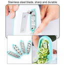 C317 Multifunctional Household Kitchen Spiral Vegetables Cutter Potato Grater (Blue)