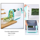 C317 Multifunctional Household Kitchen Spiral Vegetables Cutter Potato Grater (Blue)