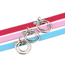 2 PCS European and American Rock Punk Nightclub Street Dancing Dual-ring Leather Collar Necklace, Random Color Delivery