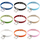 2 PCS European and American Rock Punk Nightclub Street Dancing Dual-ring Leather Collar Necklace, Random Color Delivery