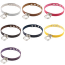 2 PCS European and American Rock Punk Nightclub Street Dancing Dual-ring Leather Collar Necklace, Random Color Delivery