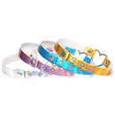 2 PCS European and American Harajuku Laser Heart Shape Collar Glowing Choker Necklace, Random Color Delivery