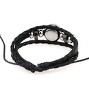 European and American Hand-knitted Beaded Retro DIY Bracelet Leo Constellation Leather Punk Fashion Bracelet