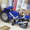 Creative Artistic Motorcycle Alarm Clock Desk Clock Model for Household Shelf Decorations (Blue)