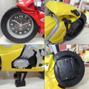 Creative Artistic Motorcycle Alarm Clock Desk Clock Model for Household Shelf Decorations (Blue)