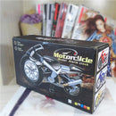Creative Artistic Motorcycle Alarm Clock Desk Clock Model for Household Shelf Decorations (Blue)
