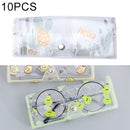 10 PCS Cartoon Cactus Pattern PVC Transparent Protective Case for Sunglasses / Glasses