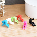 10 PCS Kitchen Creative Little Men Shape Silicone Lifting Pot Cover Anti-overflowing Tool(Black)
