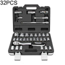 32 PCS Ratchet Wrench Set Car Repair Combination Hardware Toolbox