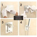 2 PCS Space Aluminium Showerhead Holder Traceless Adjustable Bath Shower Bracket