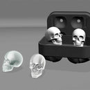 Halloween 3D Skull Head Ice Cube Mold Home Bar Silicone 4 Lattice Ice Cube Biscuit Cake Chocolate Maker Moulds