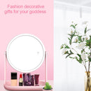 RK36 Multi-function Touch Switch Retractable Makeup Mirror Desk Lamp (Pink)