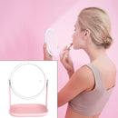 RK36 Multi-function Touch Switch Retractable Makeup Mirror Desk Lamp (Pink)