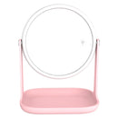 RK36 Multi-function Touch Switch Retractable Makeup Mirror Desk Lamp (Pink)