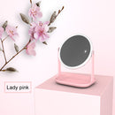 RK36 Multi-function Touch Switch Retractable Makeup Mirror Desk Lamp (Pink)