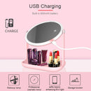 RK36 Multi-function Touch Switch Retractable Makeup Mirror Desk Lamp (White)