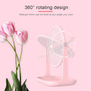 RK36 Multi-function Touch Switch Retractable Makeup Mirror Desk Lamp (White)