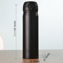 450ml Creative Portable Stainless Steel Vacuum Flask Vacuum Bottle(Black)