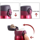 450ml Creative Portable Stainless Steel Vacuum Flask Vacuum Bottle(Black)