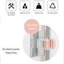 10 PCS Wall-mounted Mop Storage Hooks No-stick Stick Kitchen Bathroom Brush Storage Tools(White)
