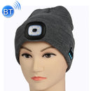 Unisex Warm Winter Polyacrylonitrile Knit Hat Adult Head Cap with LED and Bluetooth (Grey)