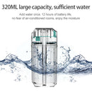 Large Capacity 320ml LED Automatic Humidifier Sprayer, USB Rechargeable Version(White)