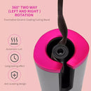 USB Charging Automatic Hair Curler Portable Mini Wireless Multi-function Curling Iron with LCD Display (White)