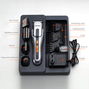 SPORTSMAN Multi-functional Electric Rechargeable Vibrissa Hair Trimmer Beard Shaver And Denuding Machine Set, EU Plug(Silver 220V)