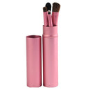 5 PCS Handle Eyes Makeup Brush Set with Aluminum Tube(Pink)