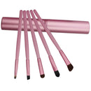 5 PCS Handle Eyes Makeup Brush Set with Aluminum Tube(Pink)