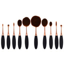 10 PCS Toothbrush Style Handle Makeup Brush Eyebrow Brush Set