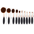 10 PCS Toothbrush Style Handle Makeup Brush Eyebrow Brush Set