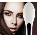 Handheld Innovative Hair Straightener Comb with LCD Temperature Display, EU Plug(Pink)