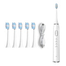 Original Lenovo B002.2-C2 USB Charging Wireless Sonic Electric Toothbrush with 5 Antibacterial Brush Heads, Luxury Version(White)