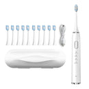 Original Lenovo B002.2-C10BH USB Charging Wireless Sonic Electric Toothbrush with 10 Antibacterial Brush Heads & Storage Box, Flagship Version(White)
