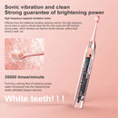 Original Lenovo B002.1-C10FH USB Charging Wireless Sonic Electric Toothbrush with 10 Antibacterial Brush Heads & Storage Box, Flagship Version(Pink)