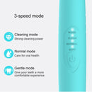 LSHOW YJK031 3.7V USB Charging Three-speed Mode Detachable Household Electric High-frequency Vibration Teeth Polisher with LED Light(Blue)