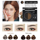 GECOMO Double Color Air Cushion Eyebrow Makeup Dye Palette With Eyebrow Brush(Grey)