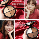 MAYCHEER V-Line Face 4 Colors Facial Makeup Highlighter Bronzer Shading Powder Palette Cosmetic(Brown)