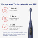 Original Xiaomi Youpin Oclean X Pro Digital Smart Color Screen Sonic Electric Toothbrush Luoying Pink