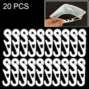 20 PCS Extension Adjustable Anti-Slip S Hook Ear Loops Retainer for Face Mask(White)