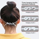 20 PCS Extension Adjustable Anti-Slip S Hook Ear Loops Retainer for Face Mask(White)