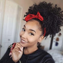 FBBZT02 European and American Black People Explosion Head Fluffy Curl Hair Net Wig (Black Brown)