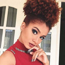 FBBZT02 European and American Black People Explosion Head Fluffy Curl Hair Net Wig (Dark Brown)