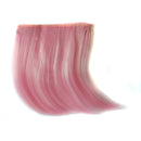 5 PCS Color Gradient Invisible Seamless Hair Extension Wig Piece Straight Hair Piece Color Bangs Hair Piece(Pink)