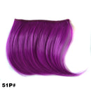 5 PCS Color Gradient Invisible Seamless Hair Extension Wig Piece Straight Hair Piece Color Bangs Hair Piece(Purple)