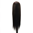 Practice Disc Hair Braided Mannequin Head Wig Styling Trimming Head Model(Black)