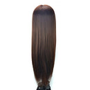 Practice Disc Hair Braided Mannequin Head Wig Styling Trimming Head Model(Marron)