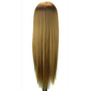 Practice Disc Hair Braided Mannequin Head Wig Styling Trimming Head Model(Yellow)